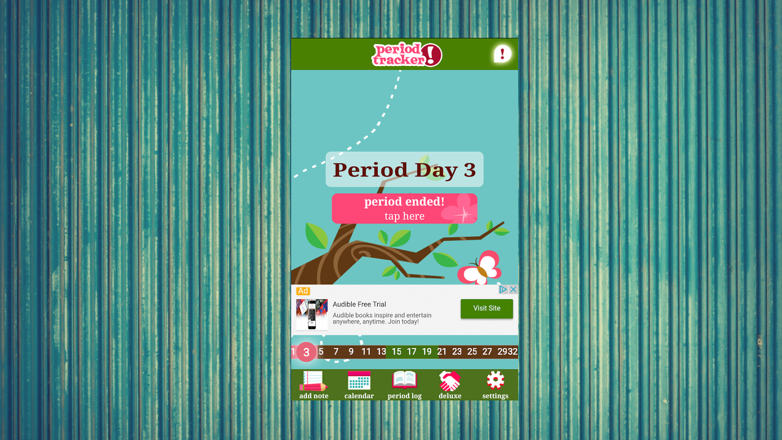 P Tracker es gratis en iOS y Android; $ 1.99 para la versión Deluxe con temas adicionales y características de fertilidad.